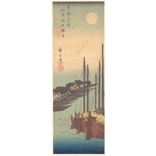 Utagawa Hiroshige: Tsukudajima Kaihin Rôgetsu - Metropolitan Museum of Art