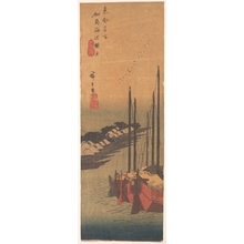 Utagawa Hiroshige: Tsukudajima no Oborozuki - Metropolitan Museum of Art