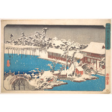 Utagawa Hiroshige: Kameido Tenmangu Keidai no Yuki - Metropolitan Museum of Art