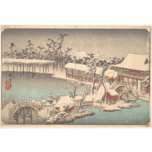 Utagawa Hiroshige: Kameido Tenmangu Keidai no Yuki - Metropolitan Museum of Art