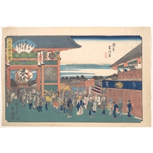 Utagawa Hiroshige: Asakusa Kaminarimon Mae (Kameya) - Metropolitan Museum of Art