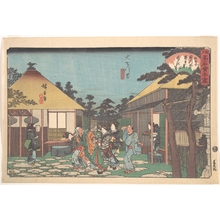 歌川広重: Daisenji Mae (Tagawaya) - メトロポリタン美術館