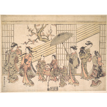 鳥居清満: Children Play-acting a Daimyo Procession - メトロポリタン美術館