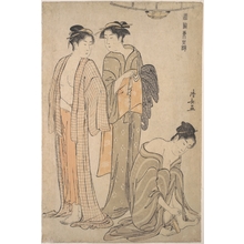 Torii Kiyonaga: Cutting the Toenails; the Toilet after the Bath - Metropolitan Museum of Art