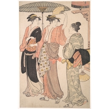 Torii Kiyonaga: Two Ladies and a Servant out Walking - Metropolitan Museum of Art