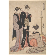 Torii Kiyonaga: Two Courtesans and a Geisha - Metropolitan Museum of Art