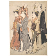 鳥居清長: Ichikawa Danjûrô V and His Family - メトロポリタン美術館