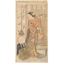 Torii Kiyotada I: Actor as a Woman Standing by a Mirror Stand - Metropolitan Museum of Art