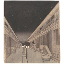 二代歌川国貞: Main Street of the Yoshiwara on a Starlight Night - メトロポリタン美術館
