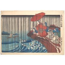 歌川国芳: Life of Nichiren: Prayer for Rain Answered - メトロポリタン美術館