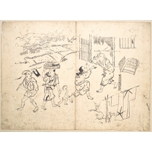 Japanese Print "Woman Pursuing Sparrow" by Okumura Masanobu, 奥村政信 (Okumura Masanobu (Japanese, 1686–1764))