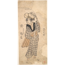 Ryûkôsai: A Woman Carrying a Bundle on Her Head - メトロポリタン美術館