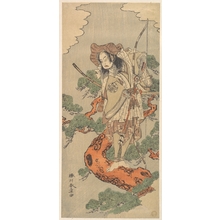 勝川春章: The Ninth Ichimura Uzaemon as a Samurai Warrior - メトロポリタン美術館