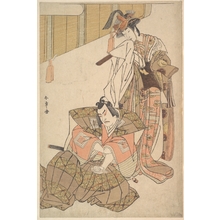 勝川春章: The Third Ichikawa Yaozo and Mimasu Tokujiro - メトロポリタン美術館