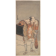 Katsukawa Shunsho: Otani Tomoemon (?) as a Peddler Trudging Through the Snow - Metropolitan Museum of Art