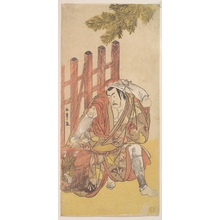 勝川春章: The Fourth Matsumoto Koshiro as an Outlaw Looking at a Wooden Ninsogaki - メトロポリタン美術館