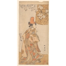 勝川春章: Segawa Tomisaburo in the Role of Musume Dojoji in 