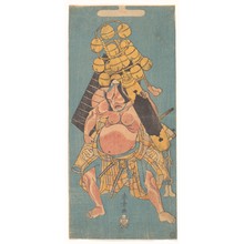 勝川春章: The Second Nakamura Sukegoro as a Samurai Carrying a Suzu - メトロポリタン美術館
