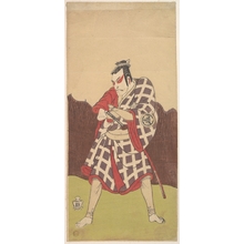 Katsukawa Shunsho: The Actor Matsumoto Koshiro 3rd as a Man who Stands with Arms Folded near a Brush Fence - Metropolitan Museum of Art