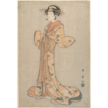 Katsukawa Shun'ei: Portrait of the Actor Nakamura Yasio as an Oiran Standing, Facing to the Left - Metropolitan Museum of Art