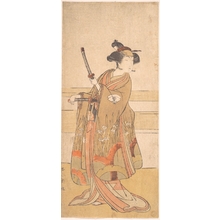 勝川春章: Onoe Tamizo as a Samurai Woman - メトロポリタン美術館