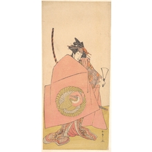 勝川春章: An Unidentified Actor in the Onna (Woman) Shibaraku (Wait-a-Moment) Act - メトロポリタン美術館