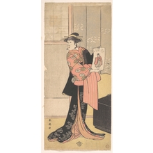 勝川春英: The Third Segawa Kikunojo as a Woman Standing in a Room - メトロポリタン美術館