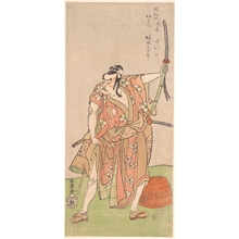 勝川春章: Bando Matataro as Umewomaru in the Drama 