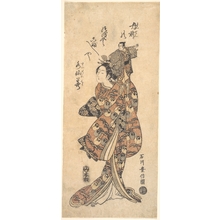 Ishikawa Toyonobu: The Actor Bandô Hikosaburo I in a Female Role - Metropolitan Museum of Art