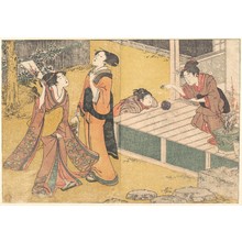 喜多川歌麿: New Year's Games, from the printed book Flowers of the Four Seasons (Shiki no hana) - メトロポリタン美術館