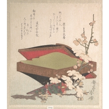 屋島岳亭: Plum Blossoms and Cake-Box - メトロポリタン美術館