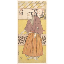 勝川春英: The Actor Onoye Matsusuke I, as a Man Holding a Closed Fan in His Right Hand - メトロポリタン美術館