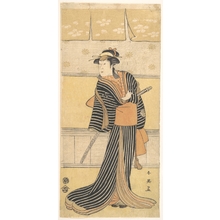 勝川春英: Unidentified Actor (possibly Yoshizawa Ayame) as a Woman with a Sword - メトロポリタン美術館