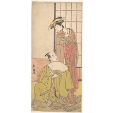 勝川春英: The Eighth Morita Kanya in the Role of Oboshi Yuranosuke - メトロポリタン美術館