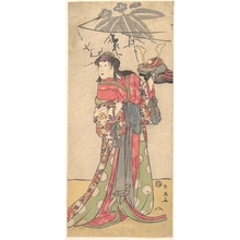 勝川春英: The Actor Segawa Kikunojo III in the Role of a Woman - メトロポリタン美術館