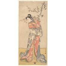 勝川春英: Ichikawa Eibizo (Former Name: Danjuro V) in the Role of Iwafuji - メトロポリタン美術館