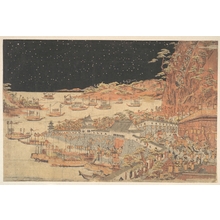 Utagawa Toyoharu: Battle of Ichi–no–tani, March 21, 1184 - Metropolitan Museum of Art