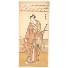 勝川春章: The Actor Ichikawa Danjuro V as a Samurai Attired in a Purple Haori (Coat) - メトロポリタン美術館