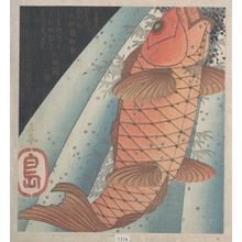 Yashima Gakutei: Red Carp Swimming up a Waterfall, a Symbolic Representation of Aspiration - Metropolitan Museum of Art