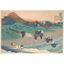 Katsushika Hokusai: Poem by Jitô Tenno (Empress Jitô), from the series One Hundred Poems Explained by the Nurse (Hyakunin isshu uba ga etoki) - Metropolitan Museum of Art