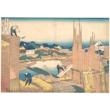 Katsushika Hokusai: Tatekawa in Honjô (Honjô Tatekawa), from the series Thirty-six Views of Mount Fuji (Fugaku sanjûrokkei) - Metropolitan Museum of Art