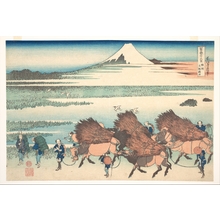 葛飾北斎: The New Fields at Ôno in Suruga Province (Sunshû Ôno shinden), from the series Thirty-six Views of Mount Fuji (Fugaku sanjûrokkei) - メトロポリタン美術館