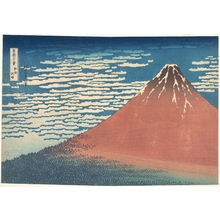 Katsushika Hokusai: South Wind, Clear Sky (Gaifû kaisei), also known as Red Fuji, from the series Thirty-six Views of Mount Fuji (Fugaku sanjûrokkei) - Metropolitan Museum of Art