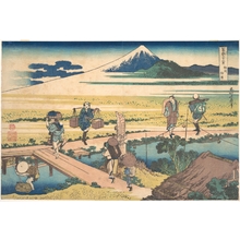 Katsushika Hokusai: Nakahara in Sagami Province (Sôshû Nakahara), from the series Thirty-six Views of Mount Fuji (Fugaku sanjûrokkei) - Metropolitan Museum of Art