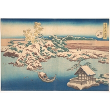 Katsushika Hokusai: Snow on the Sumida River (Sumida), from the series, Snow, Moon, and Flowers (Setsugekka) - Metropolitan Museum of Art