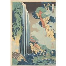Katsushika Hokusai: Ono Waterfall on the Kisokaidô (Kisokaidô Ono no bakufu), from the series A Tour of Waterfalls in Various Provinces (Shokoku taki meguri) - Metropolitan Museum of Art