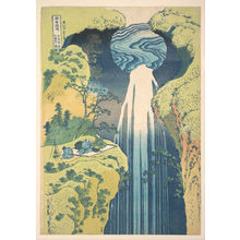 葛飾北斎: The Amida Falls in the Far Reaches of the Kisokaidô Road (Kisoji no oku Amida-ga-taki), from the series A Tour of Waterfalls in Various Provinces (Shokoku taki meguri) - メトロポリタン美術館
