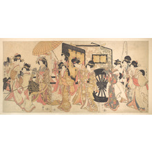 Kitagawa Utamaro: A Noble Lady Visiting a Shinto Shrine - Metropolitan Museum of Art