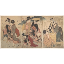 Kitagawa Utamaro: Women and a Man in the Country; Some pageant(?) - Metropolitan Museum of Art
