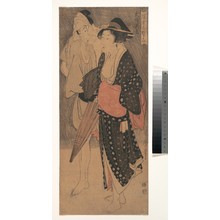Kitagawa Utamaro: Couple in an Evening Shower, From the series Three Evening Pleasures of the Floating World - Metropolitan Museum of Art
